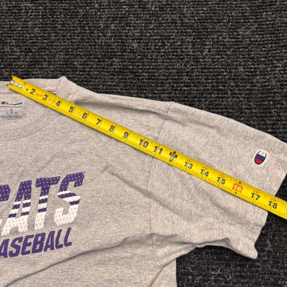 Champion Kansas State Wildcats Baseball T-Shirt Mens XL Gray KSU NCAA Tee - Picture 4 of 11